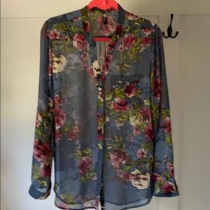 Sheer floral top
